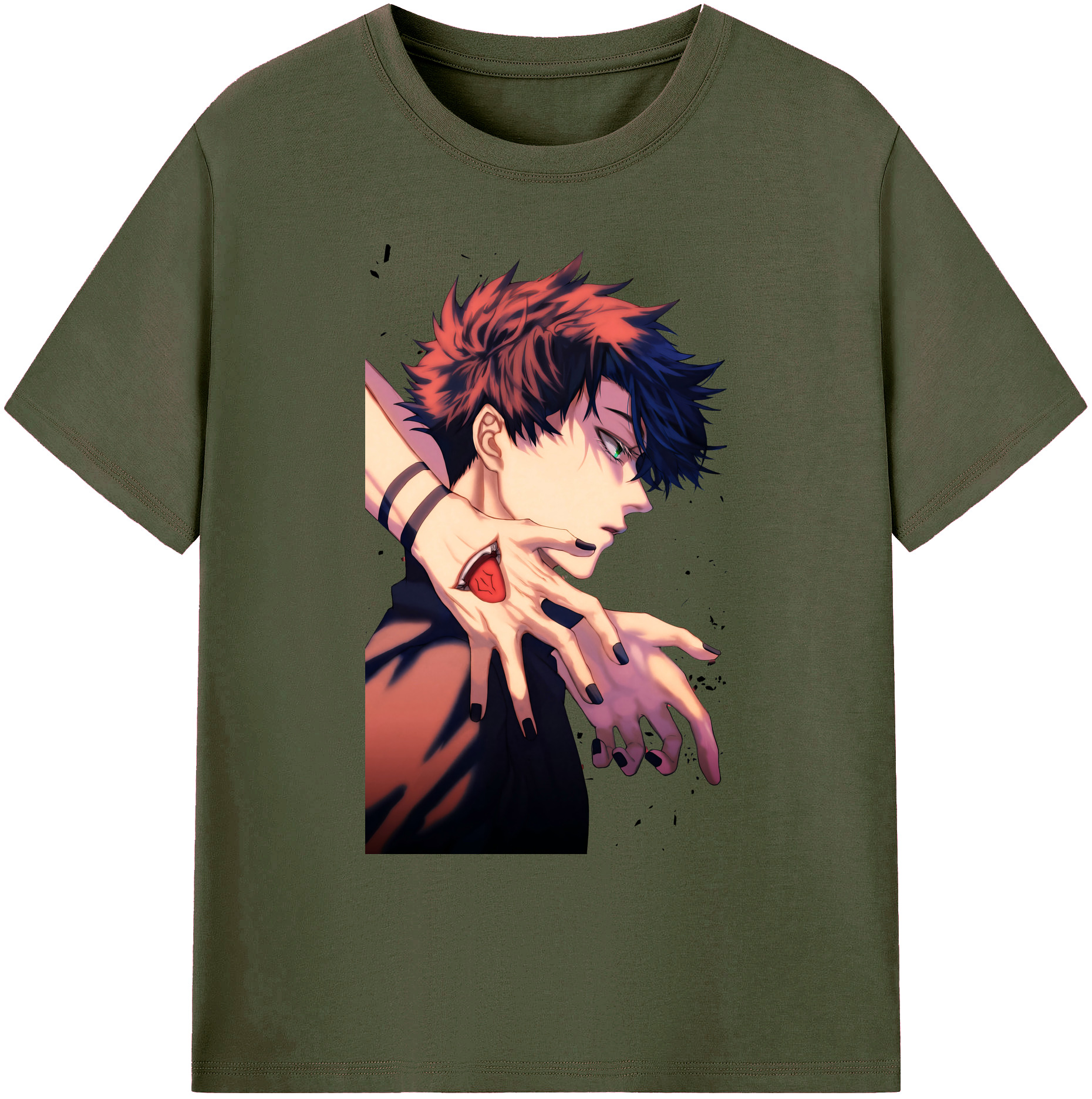 （画像用） 呪術廻戦 Jujutsu Kaisen 綿100％ メンズ半袖Tシャツ｜肌触りやわらか＆通気性